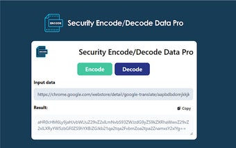 Security Encode/Decode Data Pro