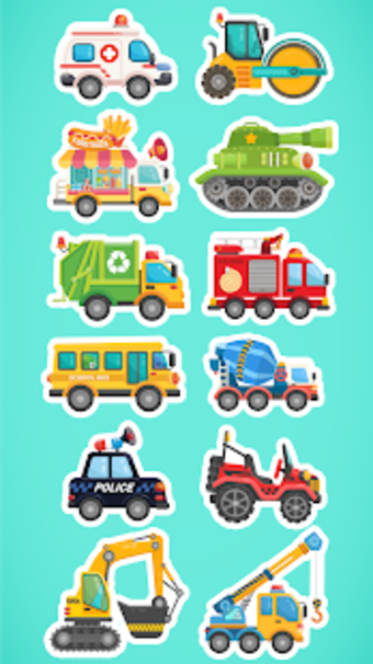 Cars  Trucks Vehicles - Junior Kids Learning Game