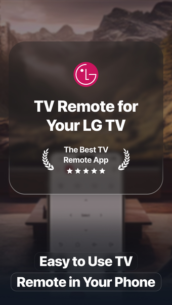 The LG smart TV remote app