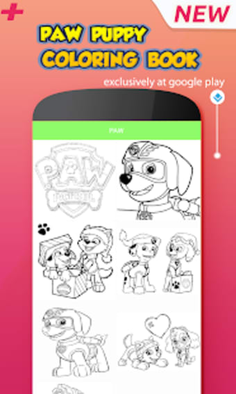 Paw Puppy - Pups Patrol Coloring Game