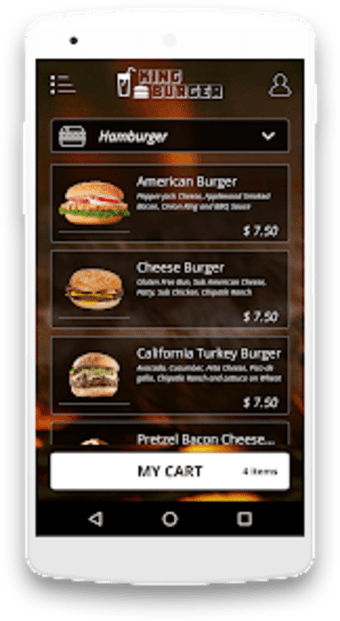 King Burger delivery app