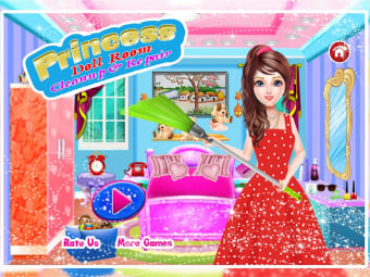 Doll House Clean House Cleanup Girls Games