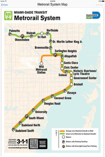 Miami Metro Rail Maps