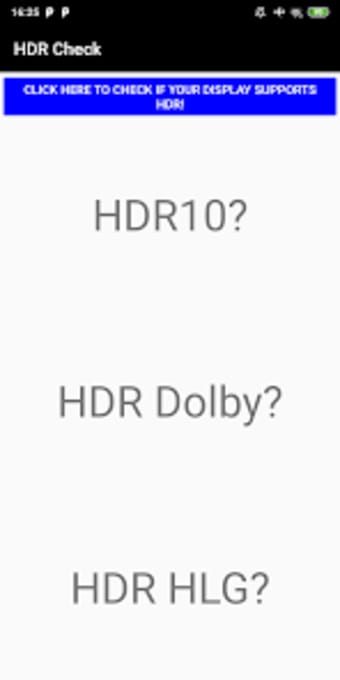 HDR Display Check