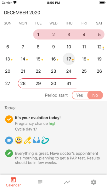 Period Tracker App.