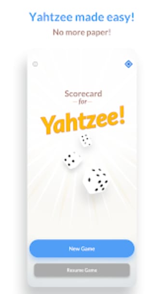 Scorecard for Yahtzee