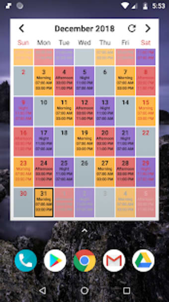 Shift Calendar