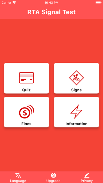 RTA Signal Test:Traffic Signs