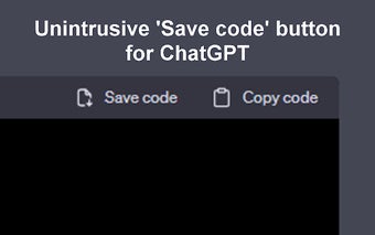 'Save code' button for ChatGPT