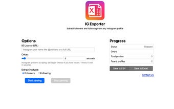 IG Follower Export tool