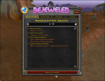 Bejeweled Add-on for WoW