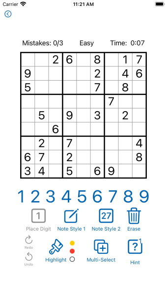 1 Sudoku Puzzle Game