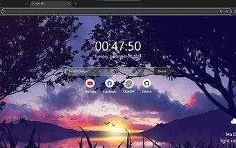 Serene Sunset New Tab