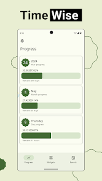 TimeWise: Time progress