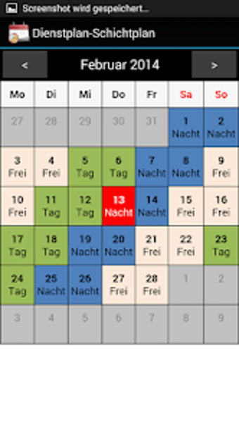 Dienstplan Schichtplan