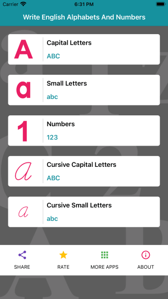 Write Alphabets And Numbers