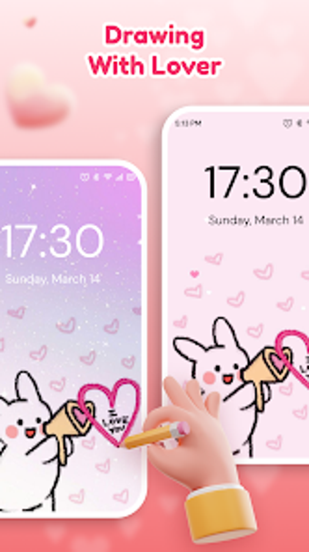 Lovy: Love Lockscreen Drawing