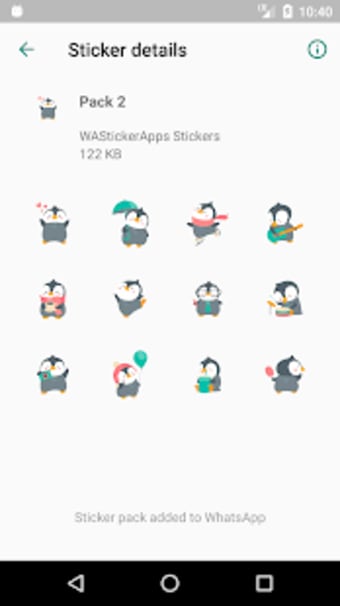 Penguin stickers for WhatsApp . WAStickerApps