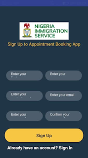 NIS Appointment Booking App