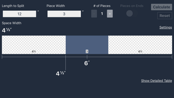 Even Spacing Calculator