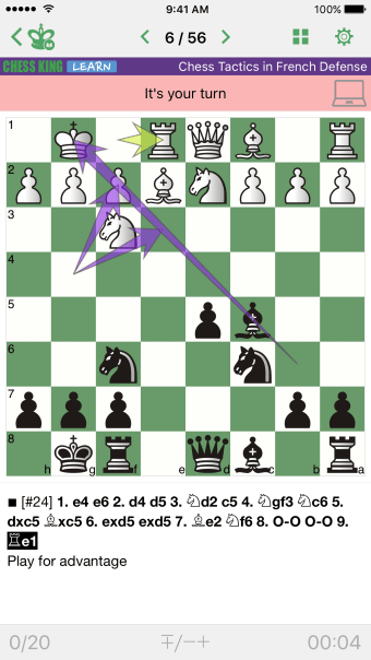 Chess Tactics in French Def.