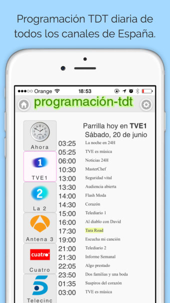 Programación TDT España