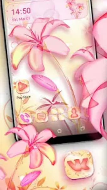 Lily Pink Launcher Theme