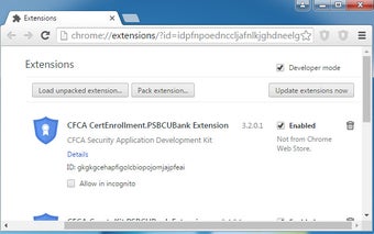 CFCA CertEnrollment.PSBCUBank Extension