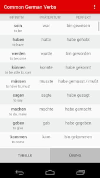 Top 100 German Verbs