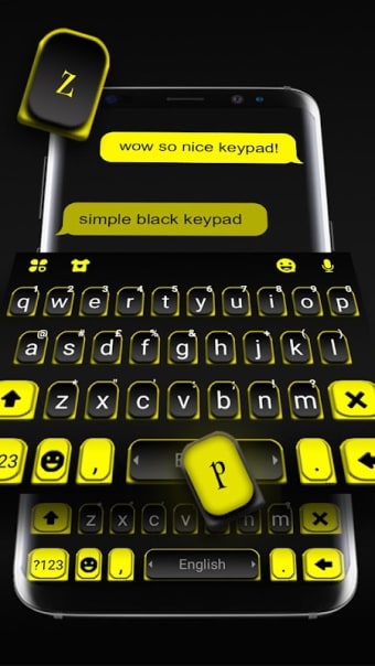 Black Yellow Business Keyboard Theme
