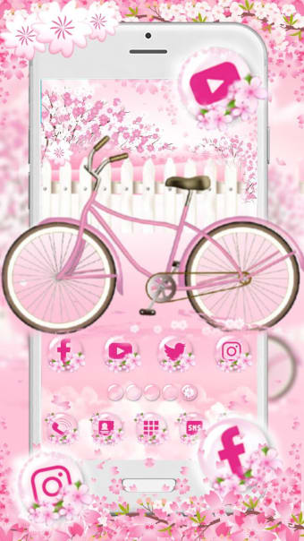 Sakura Bicycle Love Themes  Live Wallpapers