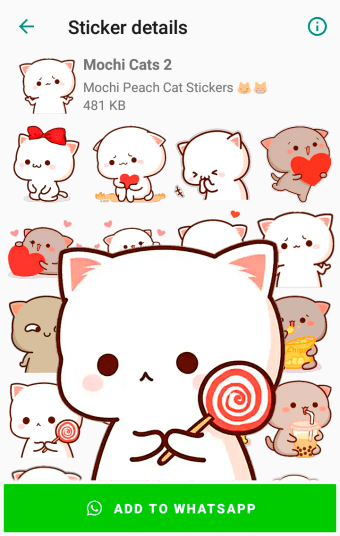 Mochi Peach Cat Stickers for WhatsApp
