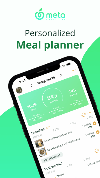 Meta Nutrition - Meal Planner