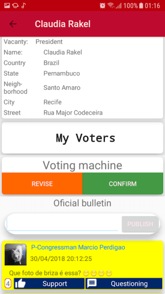 Online Electoral Race Simulator: My President