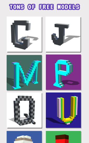 Alphabets 3D Color by Number - Voxel Coloring