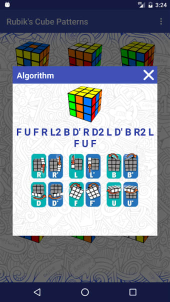 Patterns for Rubik's Cube + Timer