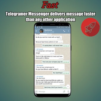 Telegrammer - live chat app