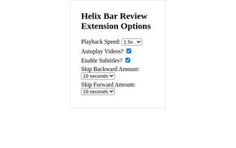 Helix Bar Review Extension