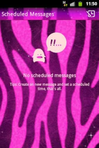 Pink Zebra GO SMS Theme