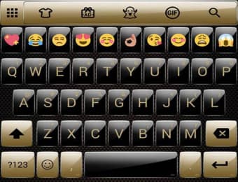 Emoji Keyboard Gloss GoldBlack