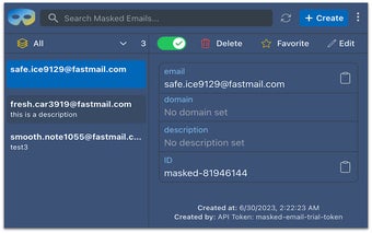 Masked Email Manager