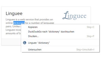 Linguee Context Menu