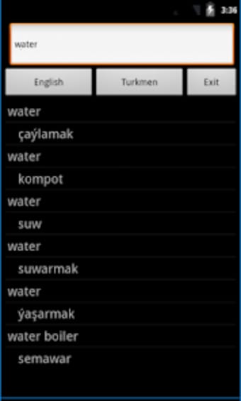 Turkmen English Dictionary