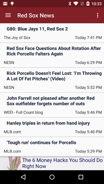 Boston Baseball News - Red Sox edition