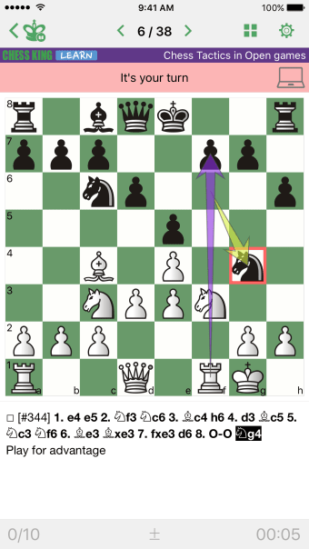 Chess Tactics in Open games