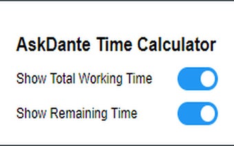 AskDante: Total work time calculator