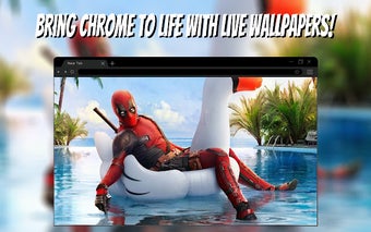 Deadpool Swimming Pool Live Wallpaper New Tab