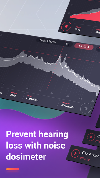 Decibel : dB sound level meter