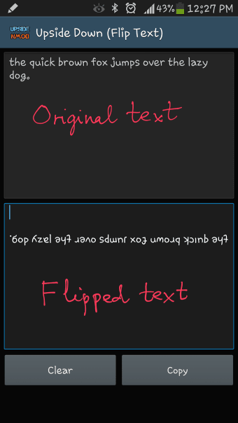 Upside Down Flip Text