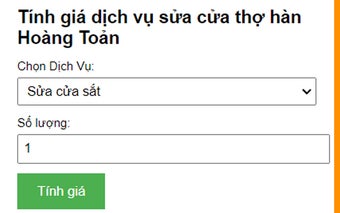 Tính giá dịch vụ suacuasat.com